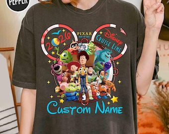 Disneyland Cruise Line Pixar Day At Sea Shirt, Custom Toy Story Inside Out Monsters Inc Cruise Shirt, Family Cruise Vacation Trip Shirt 00