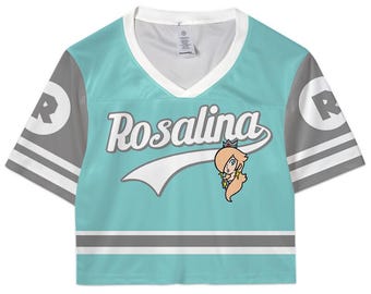 Super Mario Croptop Football Jersey, Disneyland Rosalina Football Jersey, Mario Movie Shirt,  Epic Universe Mario Group Shirt -5