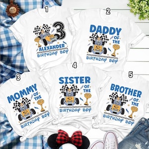 Personalized Racing Mickey Mouse Birthday Shirt Mickey Racing Party Shirt Custom Pit Crew Tee Disneyland family Birthday Matching Shirt