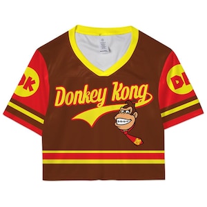 Super Mario Croptop Football Jersey, Disneyland Donkey Kong Football Jersey, Mario Movie Shirt, Epic Universe Mario Group Shirt -7 image 1