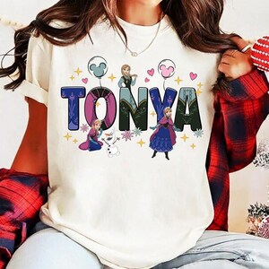 Custom Name Anna Princess Baby Tee Shirt, Personalized Disneyland Anna Princess Shirt, Disneyland Family Matching Trip, Girl Trip Shirt image 4