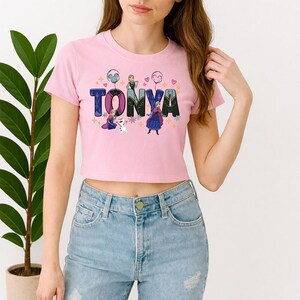 Custom Name Anna Princess Baby Tee Shirt, Personalized Disneyland Anna Princess Shirt, Disneyland Family Matching Trip, Girl Trip Shirt image 3