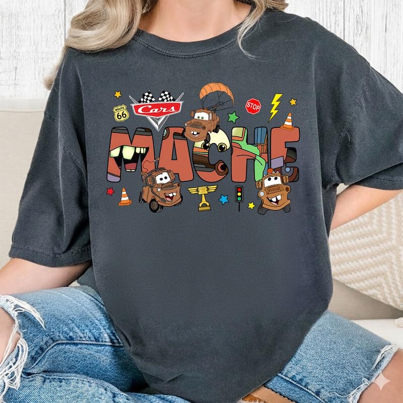 Custom Name Tow Mater Baby Tee Shirt, Personalized Disneyland Birthday Shirt, Disneyland Family Matching Trip Shirt, Cars Movie Family Tee image 5