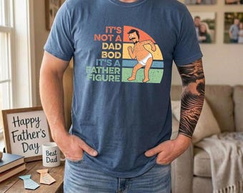 Camiseta Bob Belcher de Bob's Burgers con el diseño "Dad Bod", "It's Not A Dad Bod It's A Father Dad" (No es un cuerpo de papá, es un padre), Regalo para el Día del Padre, Ropa con diseño de figura paterna.