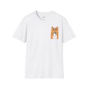 Cute Cat Pocket T-Shirt, Animal Lover Gift, Unisex Tee, Funny Pet Shirt, Casual Wear, Birthday Present
