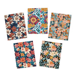 Set di biglietti d'auguri floreali affascinanti - Perfetti per tutte le occasioni, biglietti di compleanno, biglietti di ringraziamento, biglietti di amicizia, biglietti di auguri