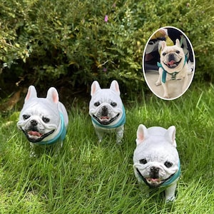 Custom Handmade Dog Memorial Sculpture - Personalized Clay Pet Statue for Loss & Remembrance, Rainbow Bridge Tribute, Garden Memorial Gift