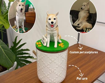 Personalized Clay Memorial Urn - Handsculpted Forever Keepsake for Dog or Cat Ashes