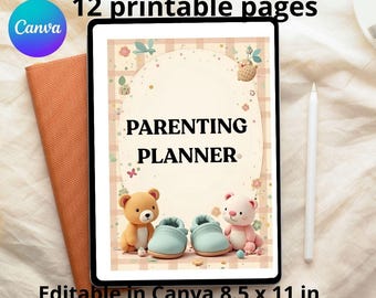 Parenting Planner PDF: Family Organizer, Kids Schedule, Chore Chart (Digital Download)
