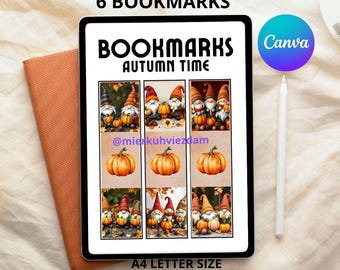 Marcapáginas con personajes de otoño / Lindo regalo con personajes de otoño / Marcapáginas acogedor de temporada / Regalo para amantes de los libros para la vuelta al cole / Accesorio para libros de Acción de Gracias