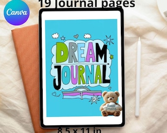Printable Dream Journal: Sleep Log Book, Dream Tracker (PDF Download)