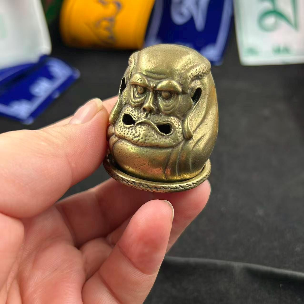 真鍮製達磨仏頭香炉、禅ミニ香炉 - Etsy 日本