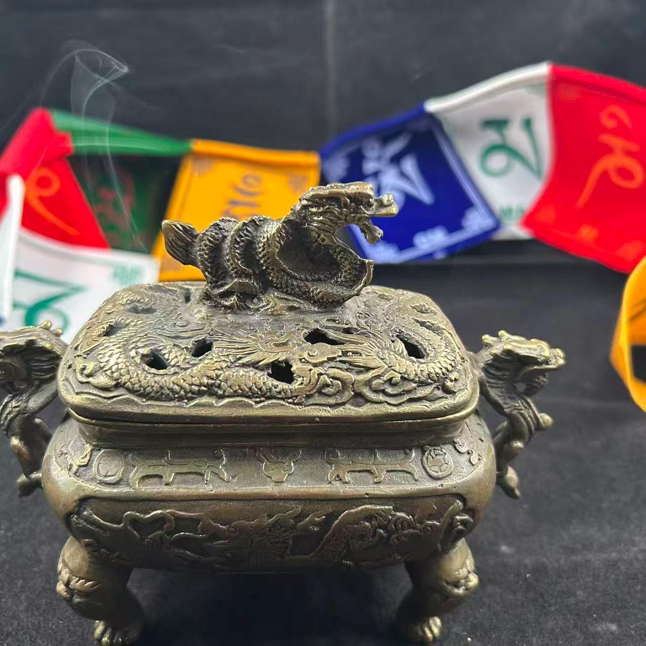 真鍮製ドラゴン香炉 香炉 幸運の風水ホルダー PZ056 - Etsy 日本