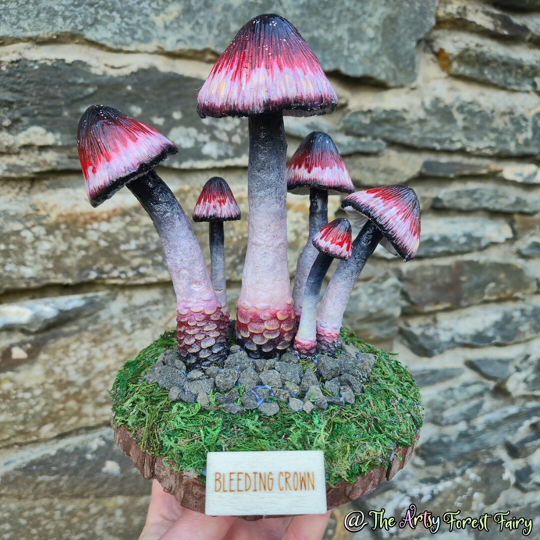 Handmade Mushroom Sculpture Bleeding Crown Skyrim Collectable Elder ...