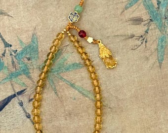 Golden Feng Shui Phone Charm, Wealth Pi Xiu Strap, Lucky Money Attracting Phone Lanyard, Good Fortune Wrist Charm, Gift for Protection