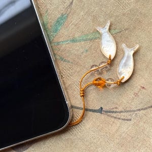 fish phone accessory Miniblings Goldfish Bag Mobile Cell Charm Pendant Cellphone Aquarium : Cell Phones & Accessories The Alaska Handmade Beaded Phone Chain Snapper