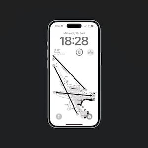 Zurich Airport Ground Chart Wallpaper – Minimalist iPhone Aviation Background |LSZH Runway Map |Pilot Gift Aviation Art - Dark + Light Mode