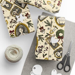Bookish Gift Wrap – Jane Austen Christmas Wrapping Paper, Literary Holiday, Regency Book Lover image 2