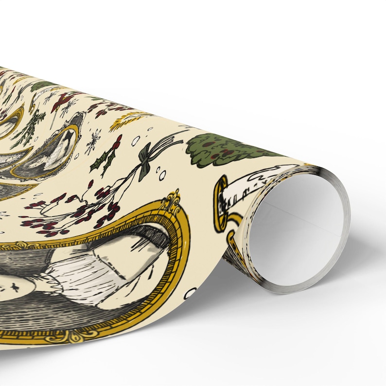 Bookish Gift Wrap – Jane Austen Christmas Wrapping Paper, Literary Holiday, Regency Book Lover image 5