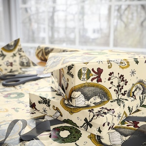 Bookish Gift Wrap – Jane Austen Christmas Wrapping Paper, Literary Holiday, Regency Book Lover image 3