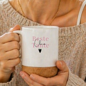Best Aunt Cork Mug, Personalized Mug with Custom Text – Ceramic, Gift Idea