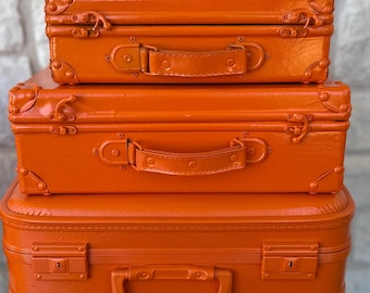 Vintage 1970s 70s Orange Samsonite Saturn Hard Shell Suitcase - Etsy