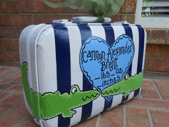 hand painted suitcases
