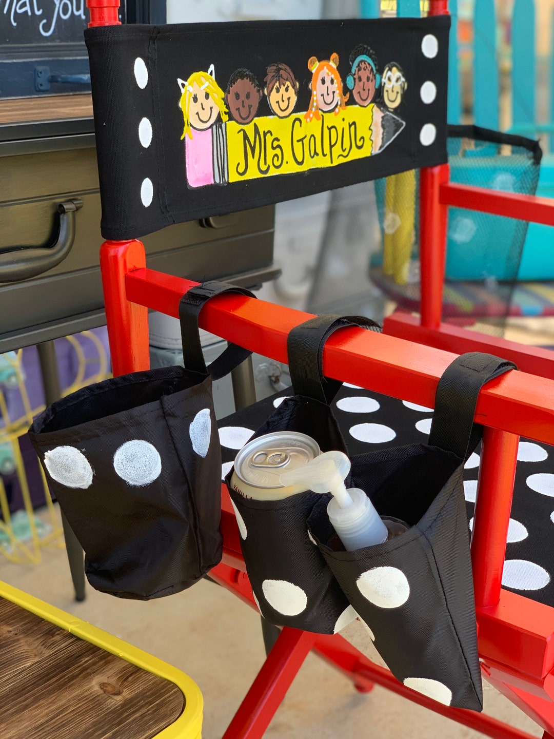 Director Chair Accessories Three Piece Set Velcro Attach to Your Arm on