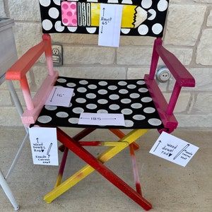 New! Replacement canvas back & seat canvas for your own standard director chair personalize in notes please provide details in notes
