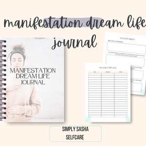 Manifestation Dream Life Journal | Printable Law of Attraction Journal, Scripting, Vision Board, Affirmations & Goal Setting |  Download