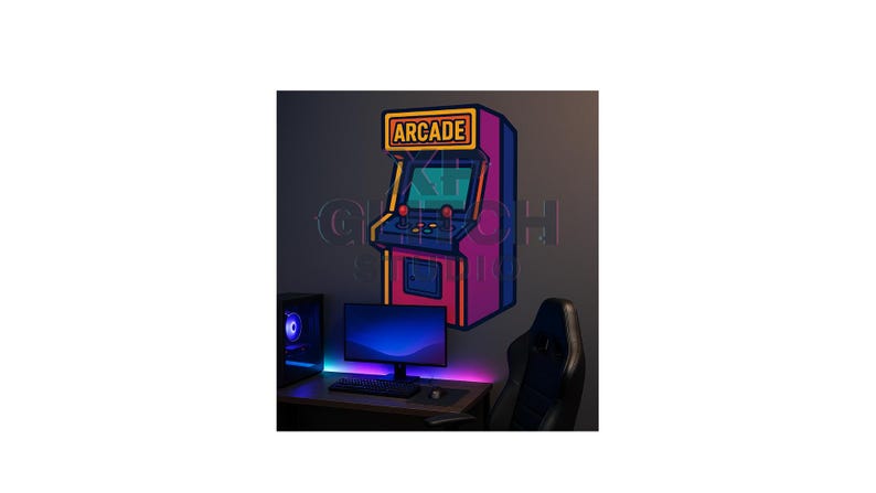 Retro Arcade Machine SVG Bundle | Includes Png + DXF | Gamer Cut File ...