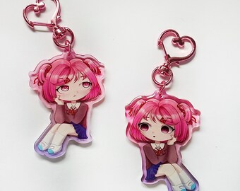 ドキドキ文芸部 両面2.5インチアクリルキーホルダー | ddlcバッグ