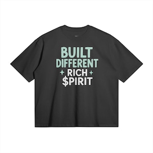 Green Glow Jordan 3 Shirt Match – Built Different Rich Spirit Tee – Heavyweight Streetwear T-Shirt for Sneakerheads