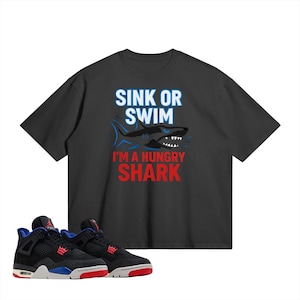 Rare Air Jordan 4 Matching Tee – Sink or Swim Graphic Shirt – Heavyweight 280gsm Mens Streetwear T-Shirt