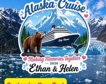 Personalized Alaska Cruise Door Magnet 2026, Custom Vacation Keepsake, Family Travel Gift, Cruise Decor, Stateroom Sign, Magnet, Souvenir