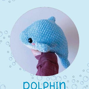 Crochet Dolphin Pattern, Amigurumi Dolphin with Cute Expression, Easy Dolphin Crochet PDF, DIY Dolphin Project, Handmade Design