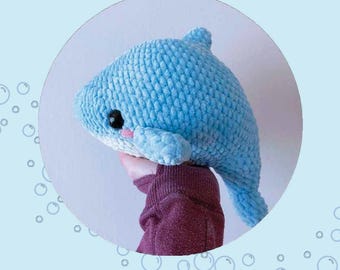 ピンクイルカのあみぐるみかぎ針編み、アマゾンリバーイルカの