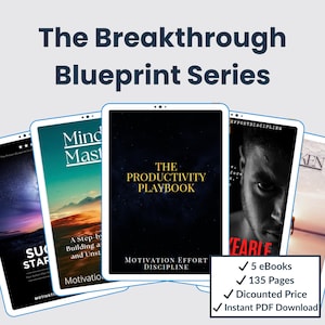 eBook Bundle PDF Digital Download Productivity Mindset Success Anxiety Insecurity Workbook Personal Development Guide Self Help Course