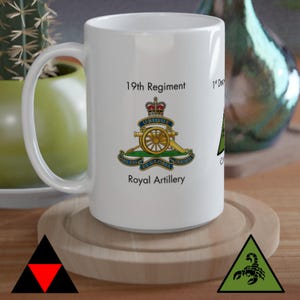19th Regiment Royal Artillery Army Mug – Army Gift | 1st Deep Strike Brigade | 19 RA Gift | Army Leaving Present Good | 3 UK Div