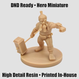 Dwarf Artificer Miniature 28mm/32mm – 3D Printed Resin Model for D&D/TTRPG – High Detail Fantasy Dwarf Hero – Tabletop Game Figurine