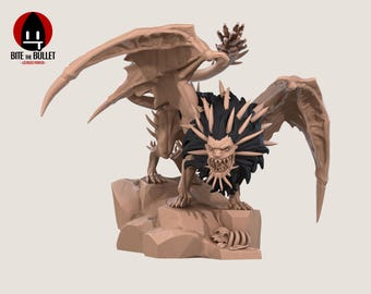 Manticore Miniature – Boss DnD do gier RPG i bitewnych – Wydruk 3D z żywicy – Potężna kolczasta bestia demoniczna – Skala heroiczna 35 mm – Gra planszowa