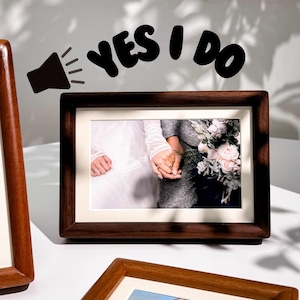Custom Voice Recording Frame – Personalized Gift for Him Her Dad Mom Lover Friend – Wooden Keepsake Photo Frame for Wedding Birthday Gift