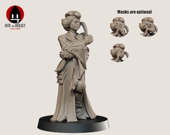 Miniatura de Médico de Combate - Compañero de TTRPG para Trench Crusade y Wargaming - Impresión 3D - Acólito del Santo Shogunato - Escala de 32 mm - Juego de mesa