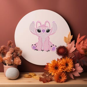 Pendientes colgantes bordados rosas con puntada FSL, diseños de bordado, descarga instantánea, 3 tamaños imagen 8