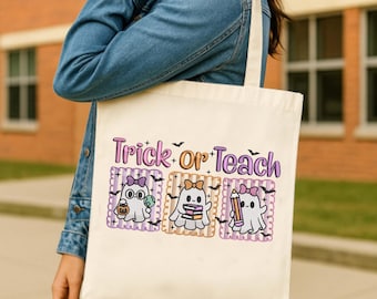 ハロウィンゴースト刺繍デザイン：トリック・オア・トリート、6サイズ（ダウンロード可能なフォーマット付き）