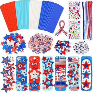 36 kits de bricolage pour le 4 juillet, marque-pages en mousse vierges, ensembles de décoration, autocollants en mousse étoiles patriotiques, arts pour enfants, jour de l'indépendance