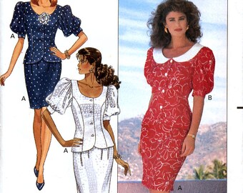 Butterick 6314 Sewing Pattern for Misses' / Misses' Petite Top and Skirt - Uncut - Size 14, 16, 18