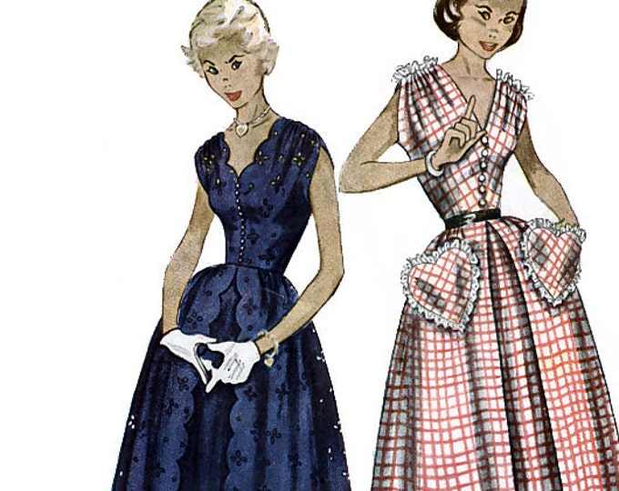 Simplicity 3186 Vintage 50s Teen or Misses' Dress Sewing Pattern Uncut ...