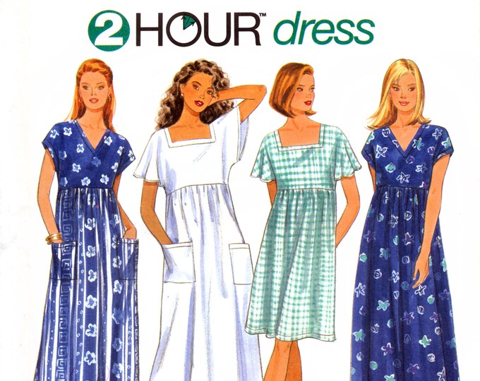 Simplicity 7181 Sewing Pattern for Misses' Pullover Dress Uncut Size L