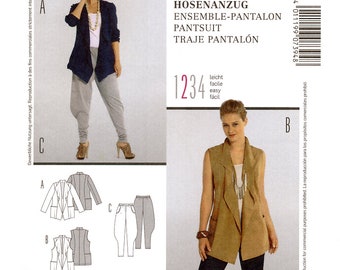 Jacket Pattern Uncut 8 to 22 Burda 8620 Top Pants